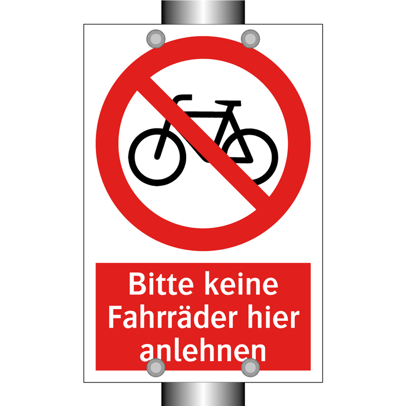 Bitte keine Fahrräder hier anlehnen