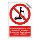 Bitte keine Fahrräder und Motorroller abstellen! Angekettete Gegenstände werden entfernt!