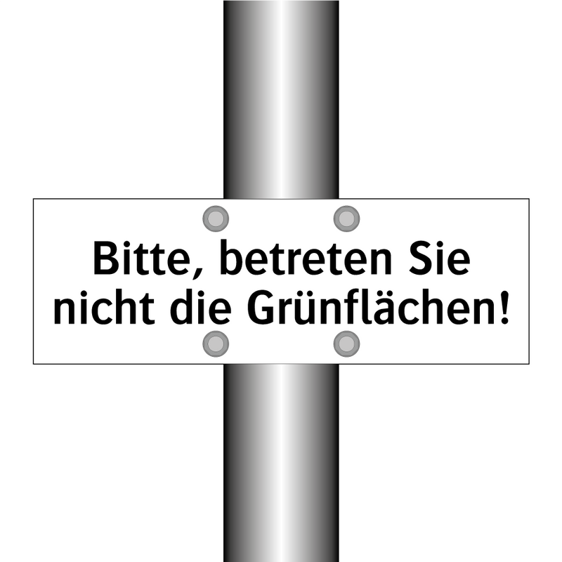 Bitte, betreten Sie nicht die Grünflächen!