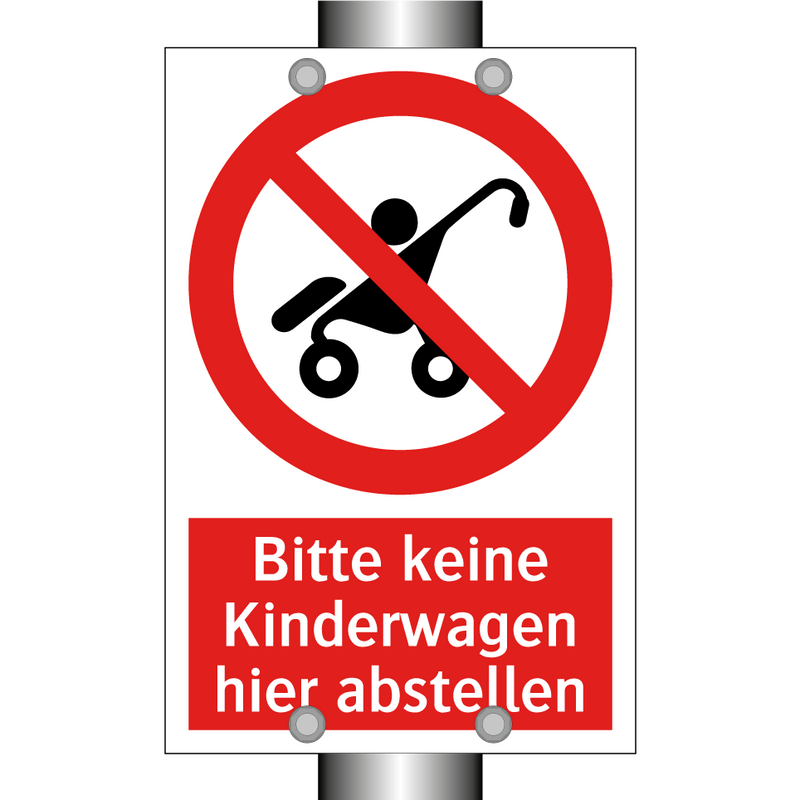 Bitte keine Kinderwagen hier abstellen
