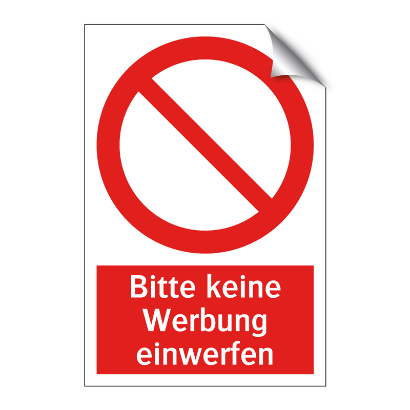 Bitte keine Werbung einwerfen
