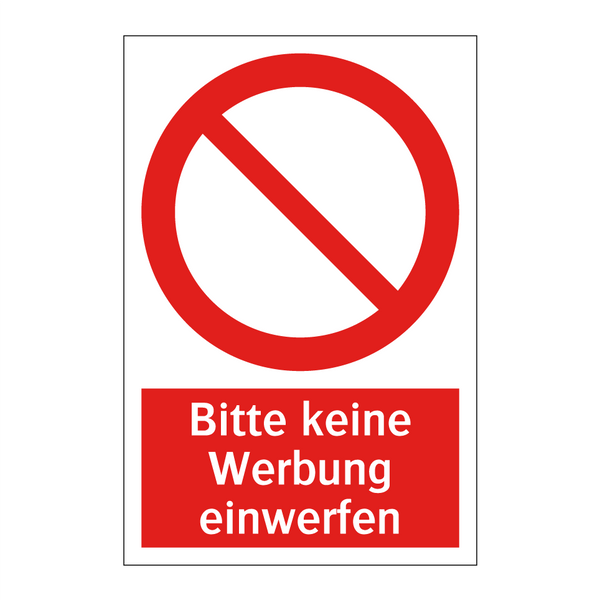 Bitte keine Werbung einwerfen