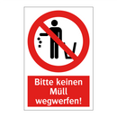 Bitte keinen Müll wegwerfen!