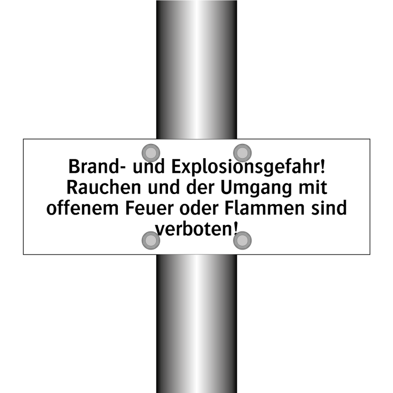 Brand- und Explosionsgefahr! Rauchen und der Umgang mit offenem Feuer oder Flammen sind verboten!