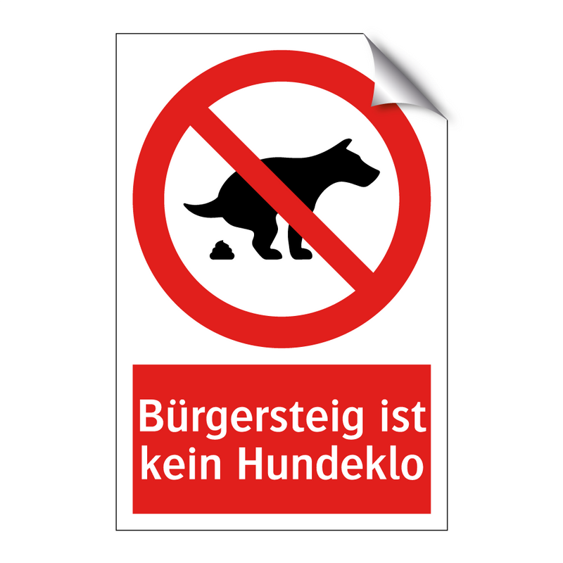 Bürgersteig ist kein Hundeklo
