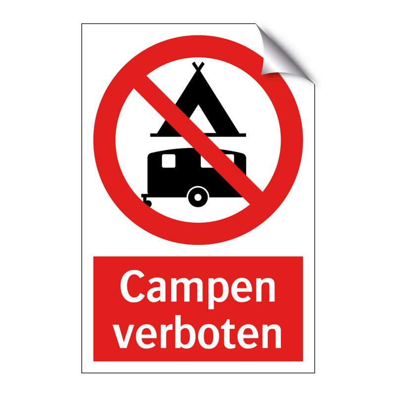 Campen verboten