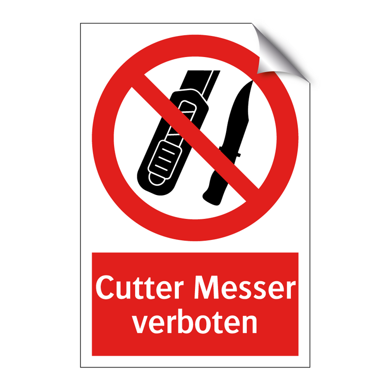 Cutter Messer verboten