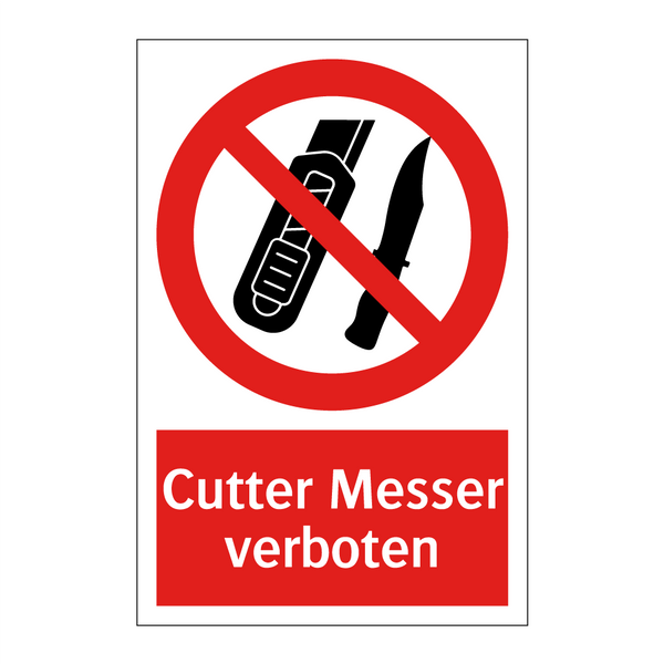 Cutter Messer verboten