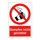 Dampfen nicht gestattet