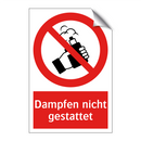 Dampfen nicht gestattet