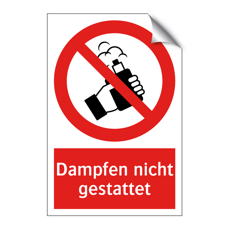 Dampfen nicht gestattet