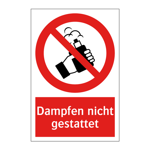 Dampfen nicht gestattet