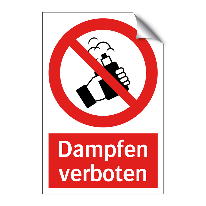 Dampfen verboten
