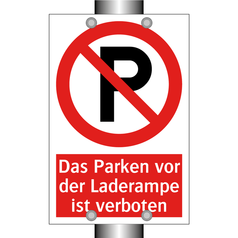 Das Parken vor der Laderampe ist verboten