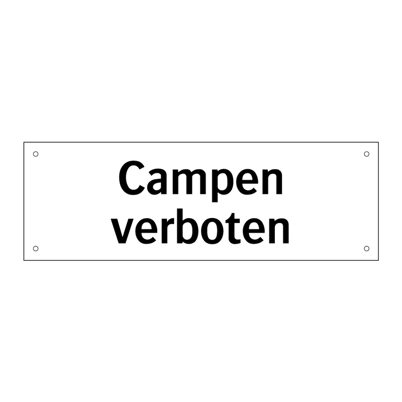 Campen verboten