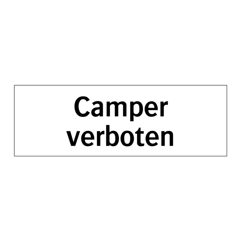 Camper verboten