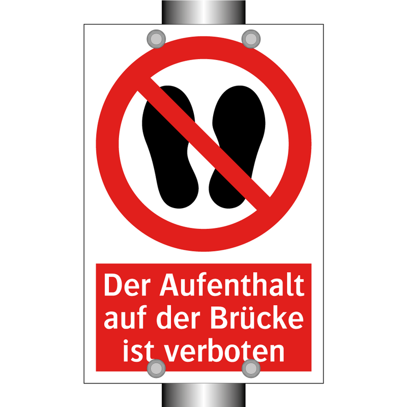 Der Aufenthalt auf der Brücke ist verboten