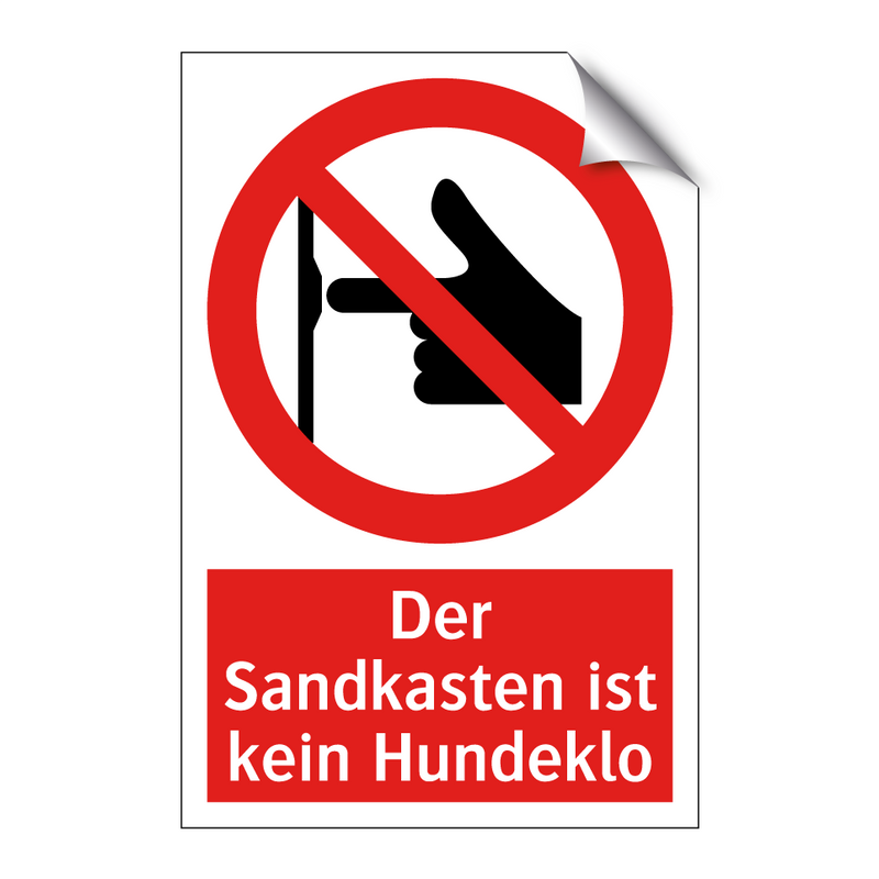 Der Sandkasten ist kein Hundeklo