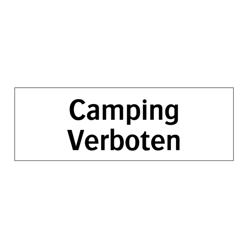 Camping Verboten