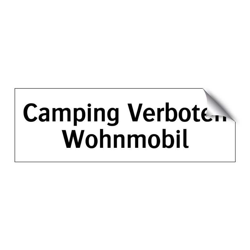 Camping Verboten Wohnmobil