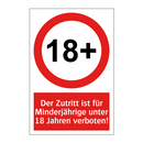 Der Zutritt ist für Minderjährige unter 18 Jahren verboten!