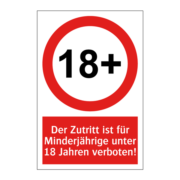 Der Zutritt ist für Minderjährige unter 18 Jahren verboten!