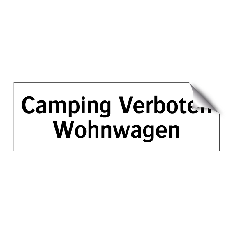 Camping Verboten Wohnwagen