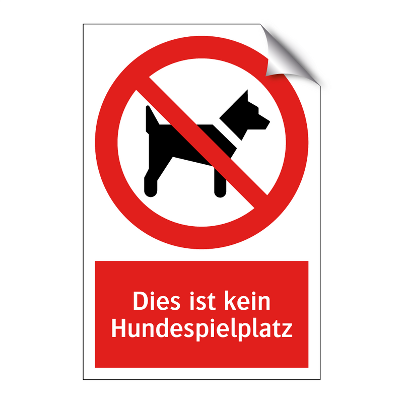 Dies ist kein Hundespielplatz