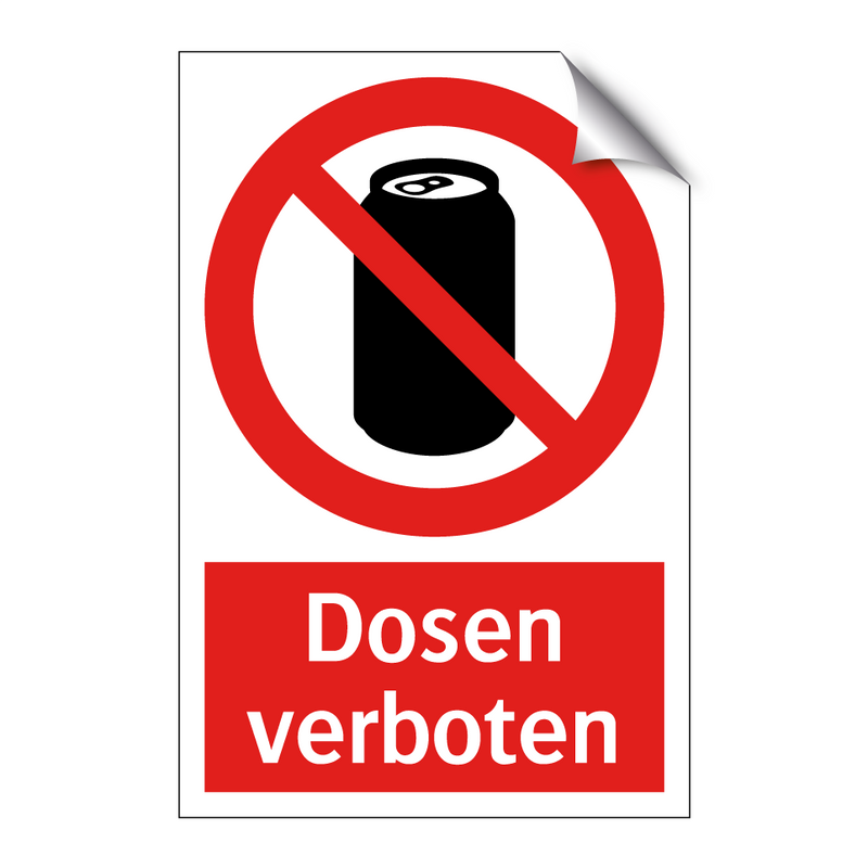 Dosen verboten