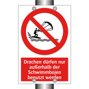 Drachen dürfen nur außerhalb der Schwimmbojen benutzt werden