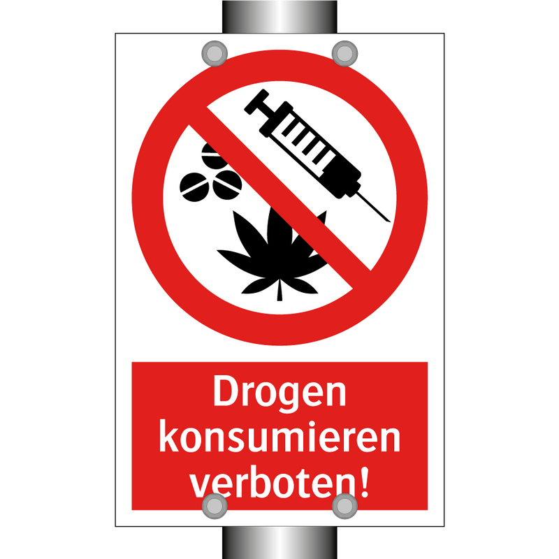 Drogen konsumieren verboten!