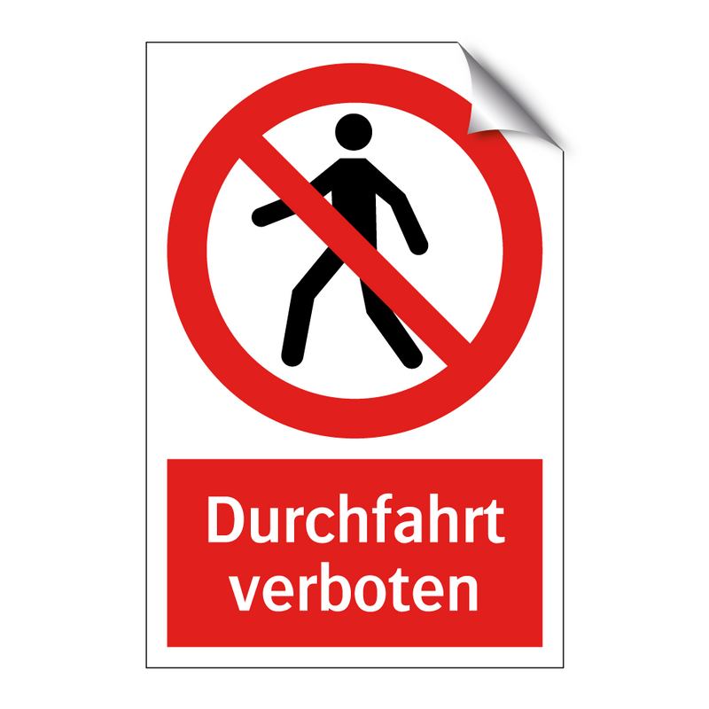 Durchfahrt verboten