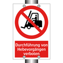 Durchführung von Hebevorgängen verboten