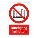 Durchgang freihalten