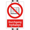 Durchgang freihalten