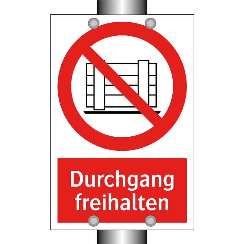 Durchgang freihalten