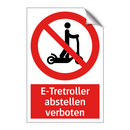 E-Tretroller abstellen verboten