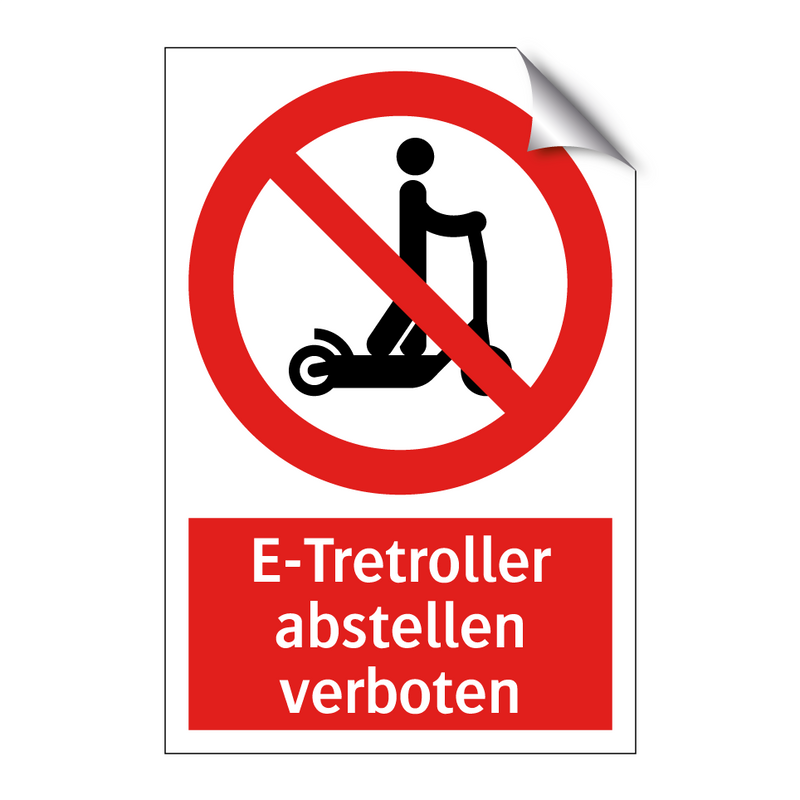 E-Tretroller abstellen verboten