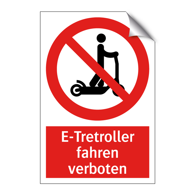 E-Tretroller fahren verboten