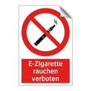 E-Zigarette rauchen verboten