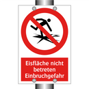 Eisfläche nicht betreten Einbruchgefahr
