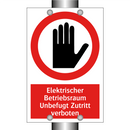 Elektrischer Betriebsraum Unbefugt Zutritt verboten