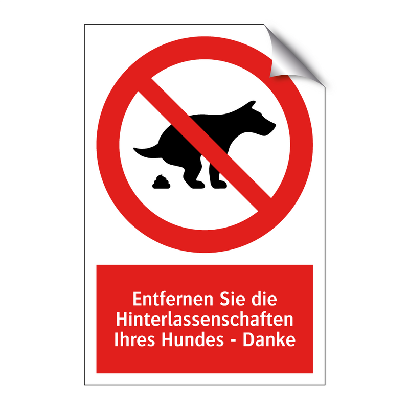Entfernen Sie die Hinterlassenschaften Ihres Hundes - Danke