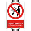 Entfernen Sie nicht die Schutzvorrichtungen