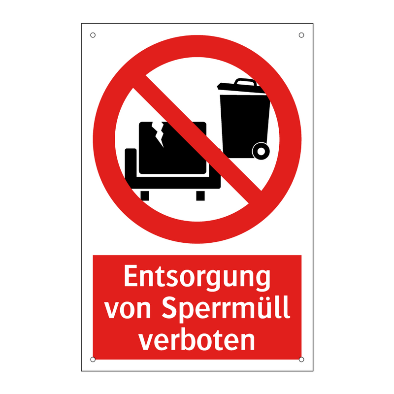 Entsorgung von Sperrmüll verboten