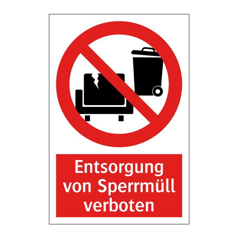 Entsorgung von Sperrmüll verboten