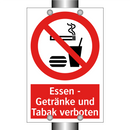 Essen - Getränke und Tabak verboten