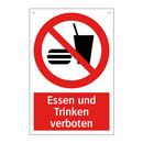 Essen und Trinken verboten