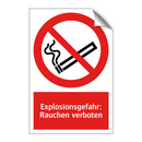 Explosionsgefahr: Rauchen verboten