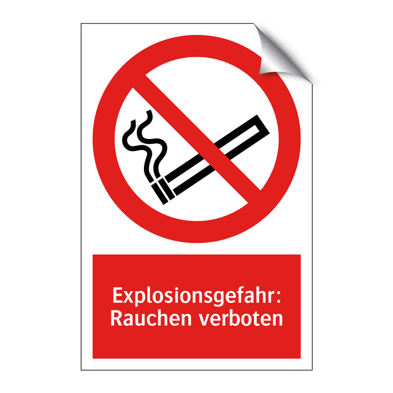 Explosionsgefahr: Rauchen verboten